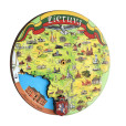 Round Magnet with Rotating Map of Lithuania